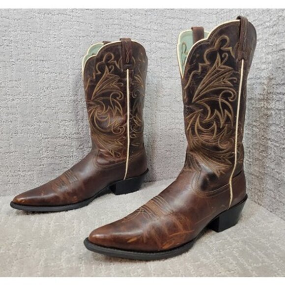 ARIAT Heritage 15728 Women’s Size 9B Brown Leather Pointed Toe Western Boots